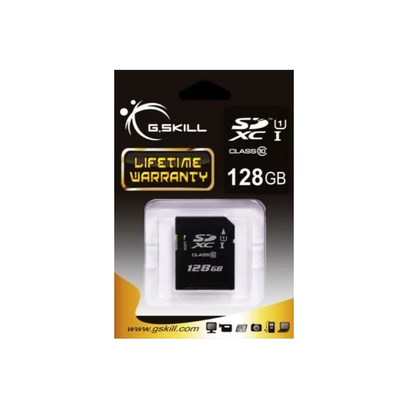 G.SKILL SDXC 128GB CLASS 10 UHS-I FF-SDXC128GN-U1