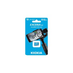 KIOXIA 512GB microSD KIOXIA Exceria (gen 2) UHS I U3 V30 with adapter