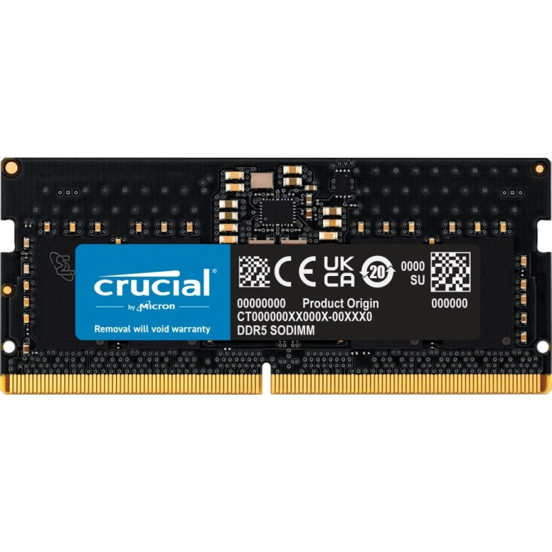 Crucial 8GB (1x8GB) DDR5-5600 CL 46 SO-DIMM RAM Notebook Speicher moduł pamięci 5600 MHz Korekcja ECC