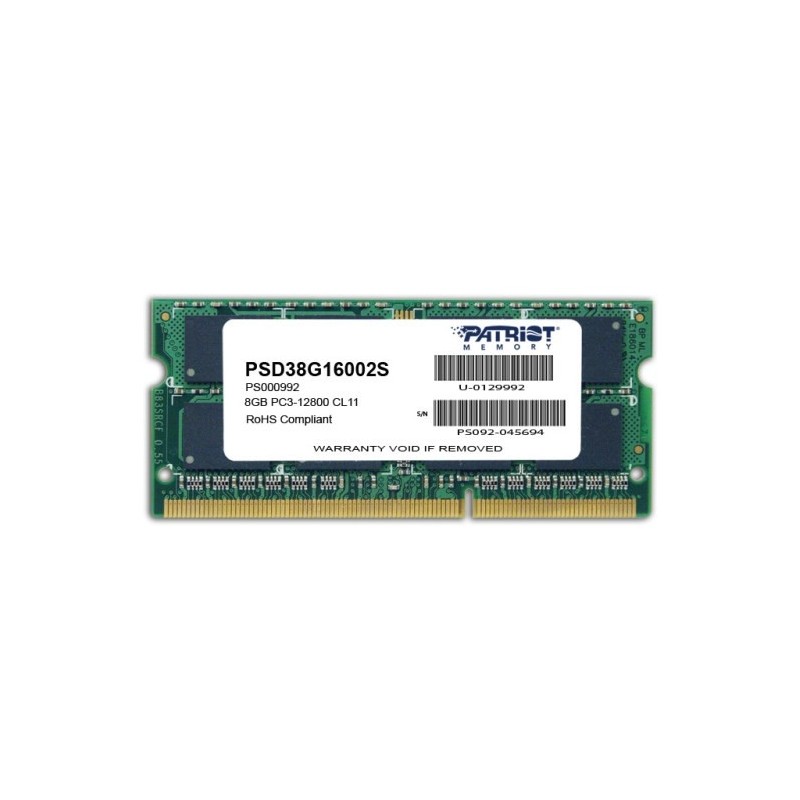 Pamięć Patriot Memory Signature PSD38G16002S (DDR3 SO-DIMM 1 x 8 GB 1600 MHz CL11)