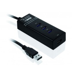 Hub IBOX USB 3.0 CZARNY 4-PORTY IUH3FB (4x USB 3.0 kolor czarny)