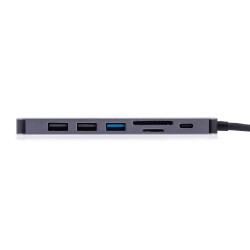 UNITEK HUB USB-C 7W1, HDMI 4K, PD 100W, 5GBPS, ALU