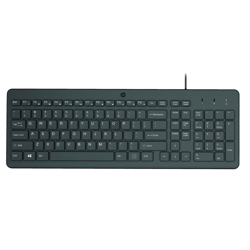 Klawiatura HP 150 Wired Keyboard przewodowa czarna 664R5AA