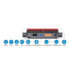 FRITZ!Box 7690 router bezprzewodowy 2.5 Gigabit Ethernet Dual-band (2.4 GHz/5 GHz) Biały