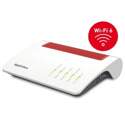 FRITZ!Box 5590 Fiber router bezprzewodowy Gigabit Ethernet Dual-band (2.4 GHz/5 GHz) Biały