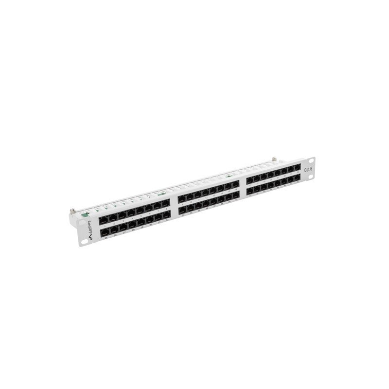 Patch panel Lanberg PPU6-1048-S (1U kat. 6 48xRJ-45)