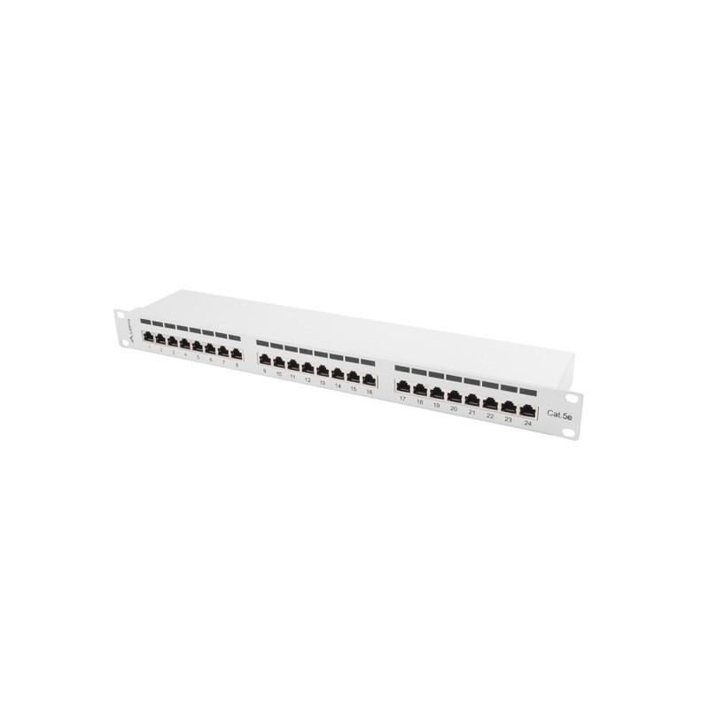 Patch panel Lanberg PPS5-1024-S (1U 19" kat. 5e FTP 24xRJ-45)