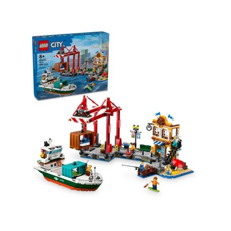 LEGO City 60422 Nadmorski port ze statkiem towarowym