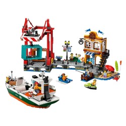 LEGO City 60422 Nadmorski port ze statkiem towarowym