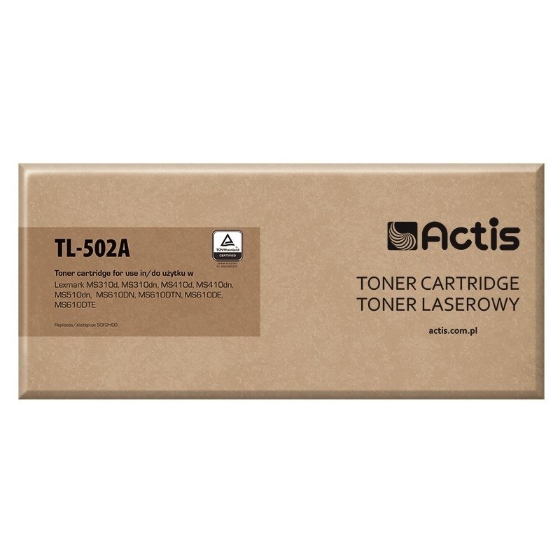 Actis TL-502A Toner (zamiennik Lexmark 50F2H00 Standard 5000 stron czarny)