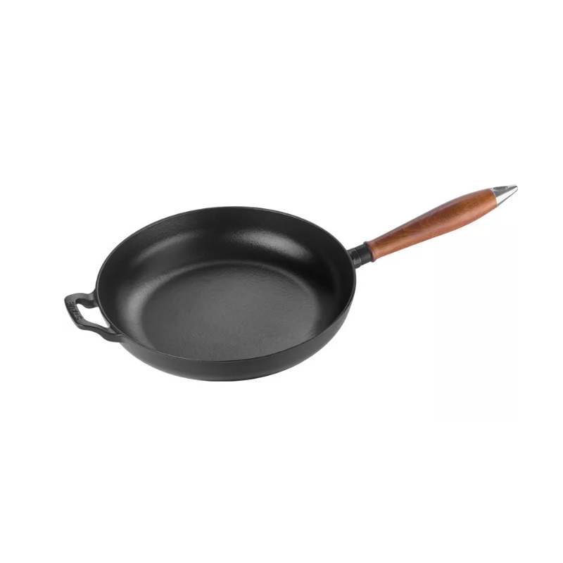 Patelnia żeliwna z drewnianym uchwytem STAUB 40511-951-0 - 24 cm