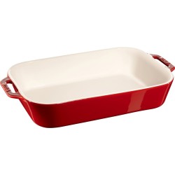 Prostokątny półmisek ceramiczny Staub - 4.5 litrów, Czerwony