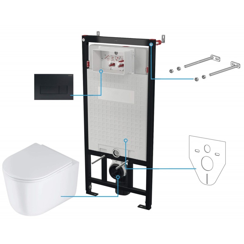 Zestaw WC podtynkowy 6 w 1