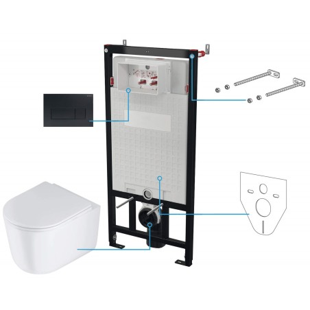 Zestaw WC podtynkowy 6 w 1