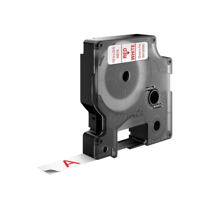 DYMO D1 - Standard Etykiety - Czerwony na białym - 12mm x 7m DYMO D1 - Standard Etykiety - Czerwony na białym - 12mm x 7m