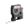 DYMO D1 - Standard Etykiety - Czerwony na białym - 12mm x 7m
