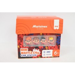 Klocki konstrukcyjne Mini Waffle 280el Remiza Stra?acka MARIOINEX 906279