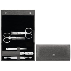 ZWILLING CLASSIC INOX Zestaw do manicure – antracytowe skórzane etui, 5 elementów