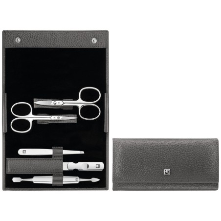 ZWILLING CLASSIC INOX Zestaw do manicure – antracytowe skórzane etui, 5 elementów