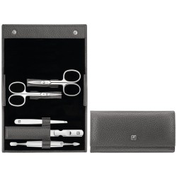 ZWILLING CLASSIC INOX Zestaw do manicure – antracytowe skórzane etui, 5 elementów