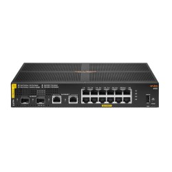 Aruba 6100 12G Class4 PoE 2G/2SFP+ 139W Zarządzany L3 Gigabit Ethernet (10/100/1000) Obsługa PoE 1U Czarny