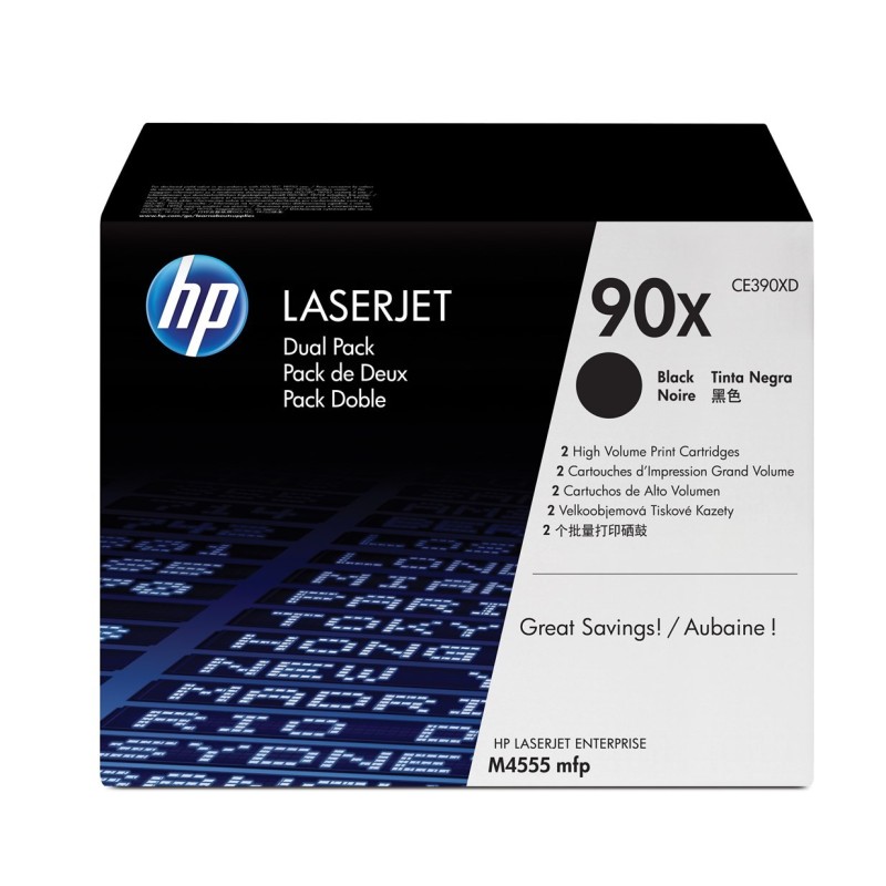 HP 90X zestaw 2 oryginalnych wkładów z czarnym tonerem LaserJet XL