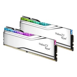 G.SKILL TRIDENT Z5 ROYAL RGB DDR5 2X48GB 6400MHZ CL32 XMP3 SILVER F5-6400J3239F48GX2-TR5S