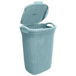 Kosz na bieliznę CURVER Knit 228411 (57l 1 komora kolor szaryo błękitny