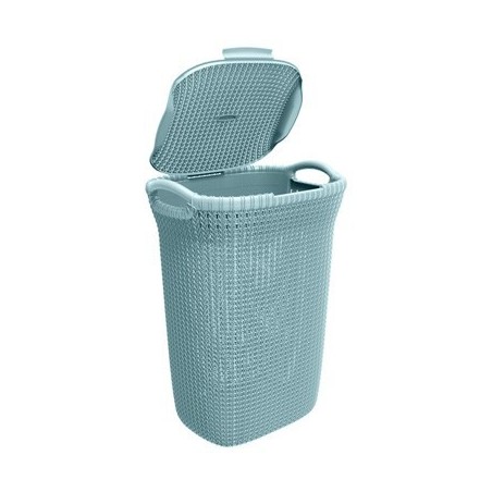 Kosz na bieliznę CURVER Knit 228411 (57l 1 komora kolor szaryo błękitny