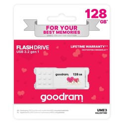 Pendrive GoodRam UME3-1280W0R11-V (128GB USB 3.0 kolor biały) VALENTINE