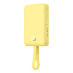 Powerbank Baseus Magnetic Mini Wireless 10000mAh 20W+kabel USB C-USB C (żółty)