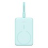 Powerbank Baseus Magnetic Mini Wireless 10000mAh 20W+kabel USB C-USB C (peppermint blue)