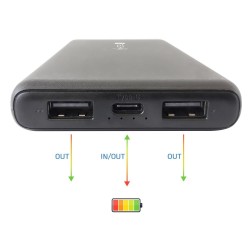 Techly I-CHARGE-10000 bank mocy Litowo-polimerowy (LiPo) 10000 mAh Czarny