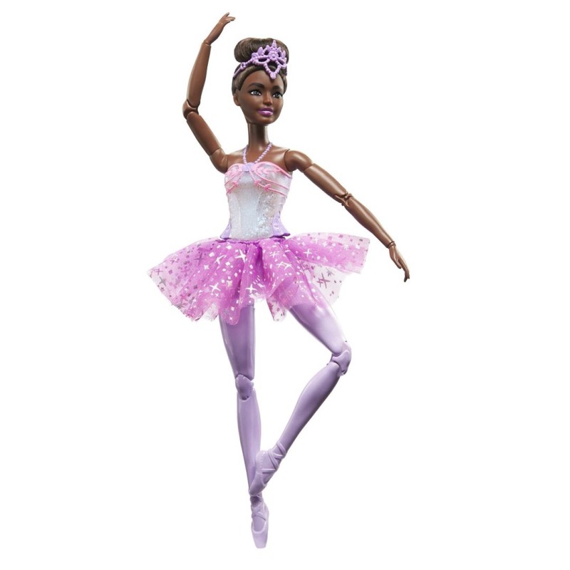 Barbie Baletnica Magiczne światełka Lalka Brunetka HLC26