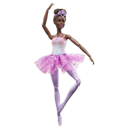 Barbie Baletnica Magiczne światełka Lalka Brunetka HLC26