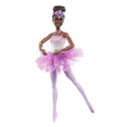 Barbie Baletnica Magiczne światełka Lalka Brunetka HLC26