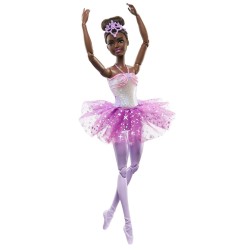Barbie Baletnica Magiczne światełka Lalka Brunetka HLC26