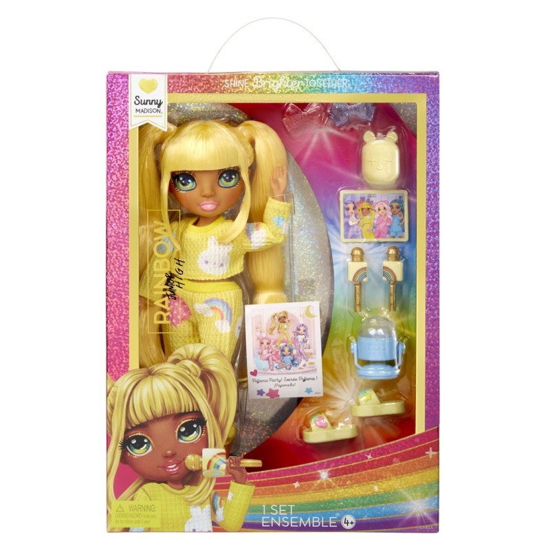 Rainbow High Junior High PJ Party Fashion Doll- Sunny (Yellow) Rainbow High Junior High PJ Party Fashion Doll- Sunny (Yellow)