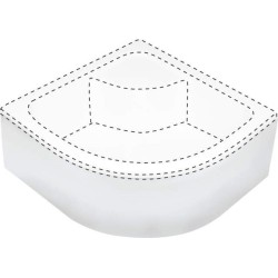 Osłona brodzika Deante DEEP KTD 041O półokrągła 90x90 cm