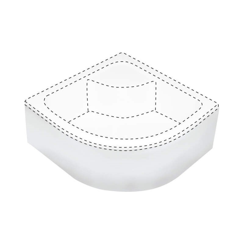 Osłona brodzika Deante DEEP KTD 041O półokrągła 90x90 cm