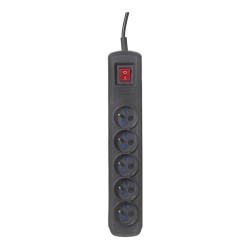 Listwa przeciwprzepięciowa Activejet 5gn/3m/cz (10A 2300W) 3m kolor czarny