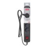 Listwa przeciwprzepięciowa Activejet 5gn/3m/cz (10A 2300W) 3m kolor czarny