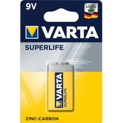 Bateria cynkowo-węglowe VARTA Superlife 9V 6F22 (Zn-C x 1)