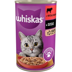 WHISKAS Adult Wołowina w sosie - mokra karma dla kota - 400 g