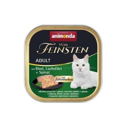 ANIMONDA Vom Feinsten Classic Cat wołowina, łosoś szpinak - mokra karma dla kota - 100g