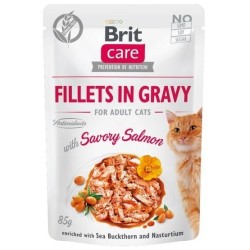 BRIT Care Fillets in Gravy filety z łososiem w sosie - mokra karma dla kota - 85 g