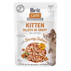 BRIT Care Cat Kitten Savory Salmon Pouch - mokra karma dla kota - 85 g