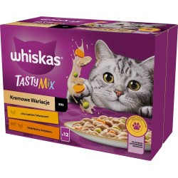 WHISKAS Tasty Mix Kremowe wariacje w sosie - mokra karma dla kota - saszetka -12x85 g