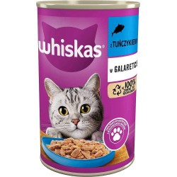 WHISKAS Adult z Tuńczykiem w galaretce - mokra karma dla kota - puszka - 400 g