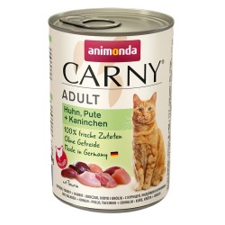 ANIMONDA Carny Adult kurczak, indyk, królik - mokra karma dla kota - 400g